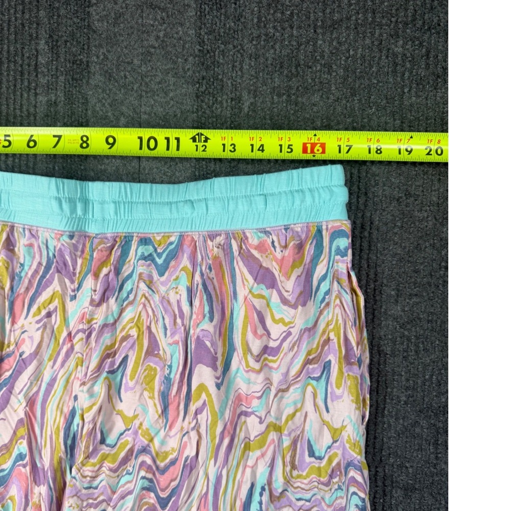 Little Sleepies Marble Swirl Bamboo Pajama Shorts Womens Large Pink Blue NWT - Picture 6 of 6